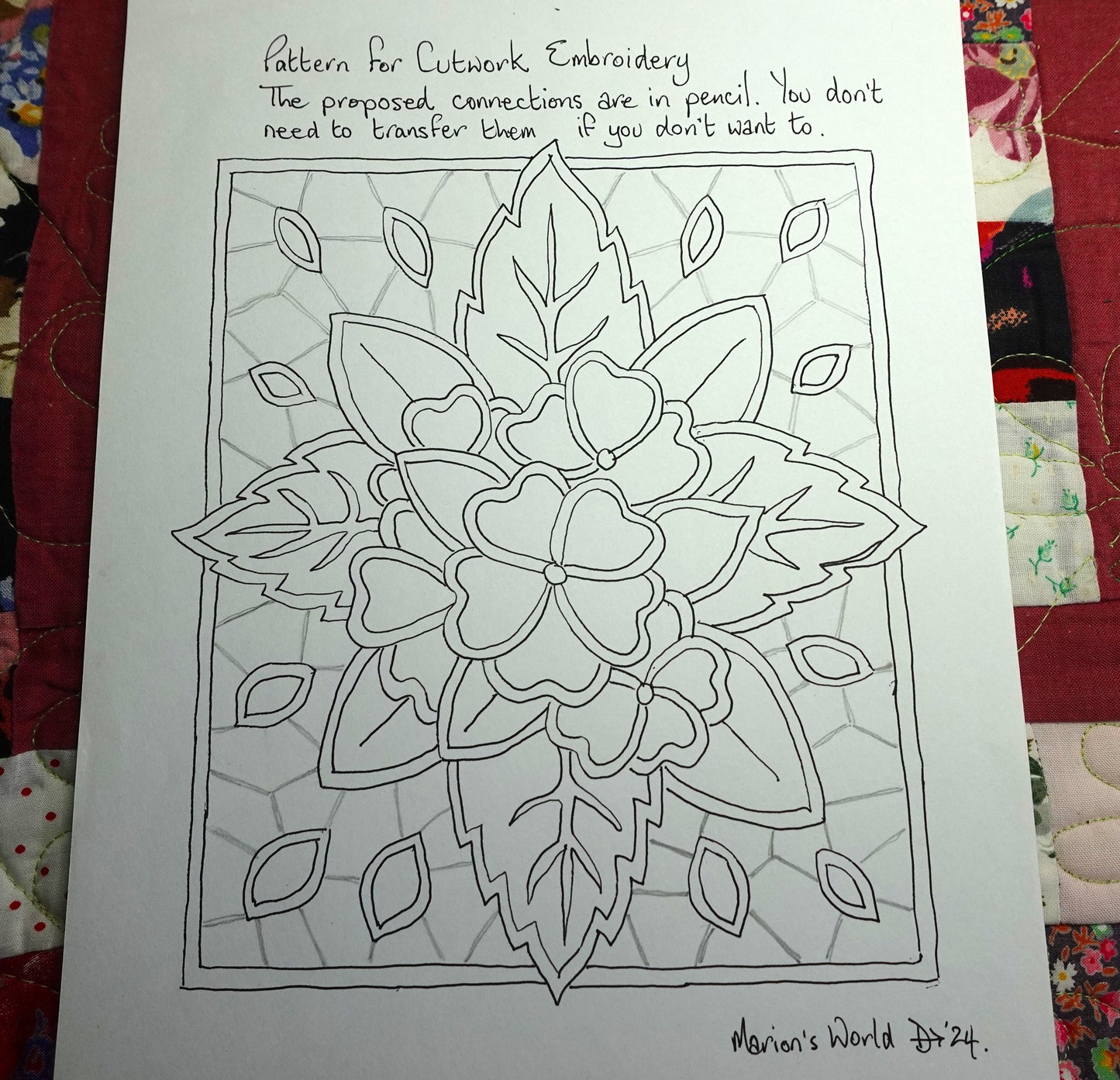 Cutwork Embroidery Pattern